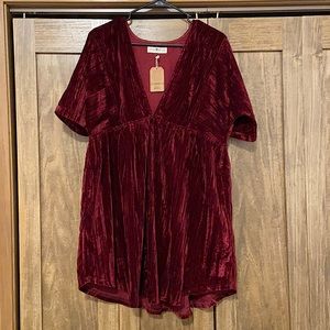Natural Life maroon velvet dress